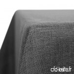 Deconovo Nappe Anti Tache Effet Lin Rectangulaire Impermeable Decoration de Table 150x300cm Gris - B074597KSH